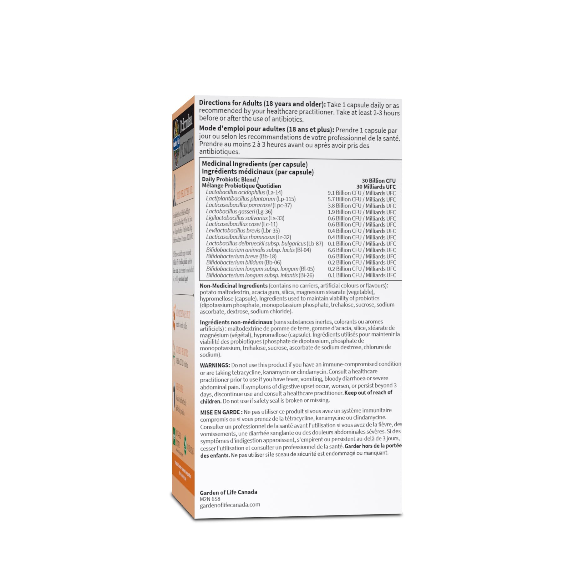 Garden of Life Dr. Formulated Probiotics Once Daily 30 billion 30 caps