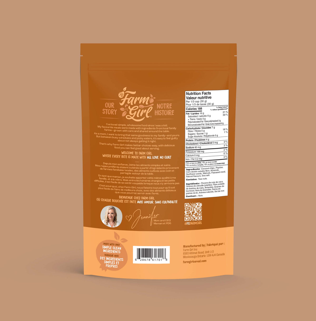Farm Girl Salted Caramel Granola 300g