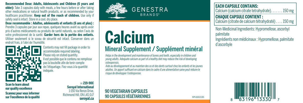 Genestra Calcium 90 caps
