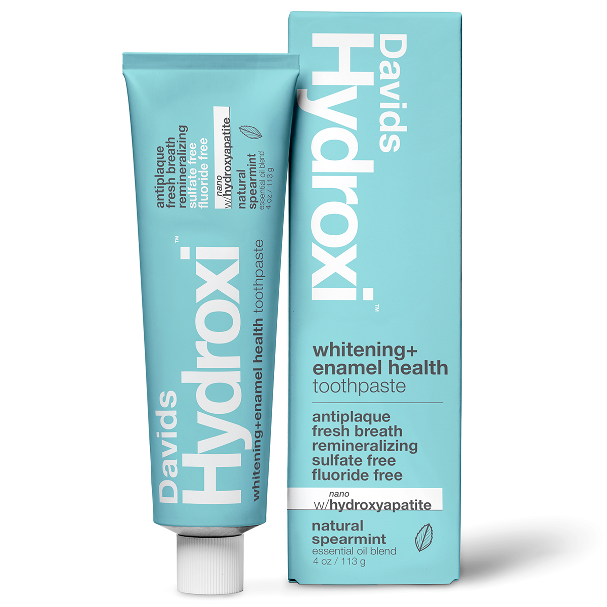 Davids Whitening + Enamel Health Toothpaste- Spearmint 113g