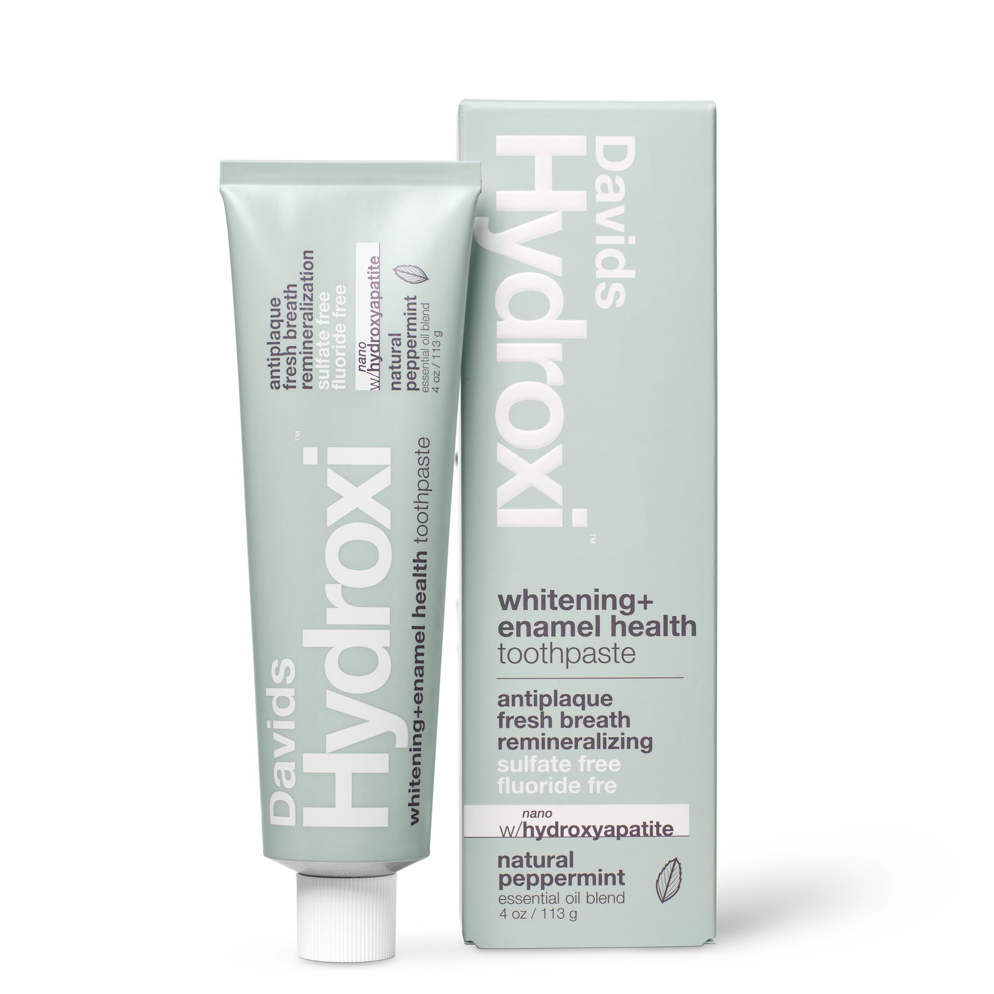 Davids Whitening + Enamel Health Toothpaste- Peppermint 113g