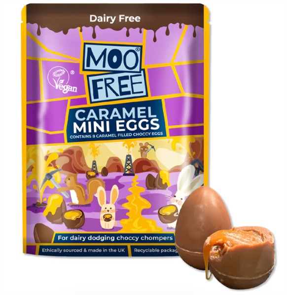 Moo Free Caramel Mini Eggs 88g