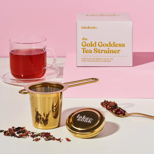 Lake&amp;Oak Gold Goddess Tea Strainer