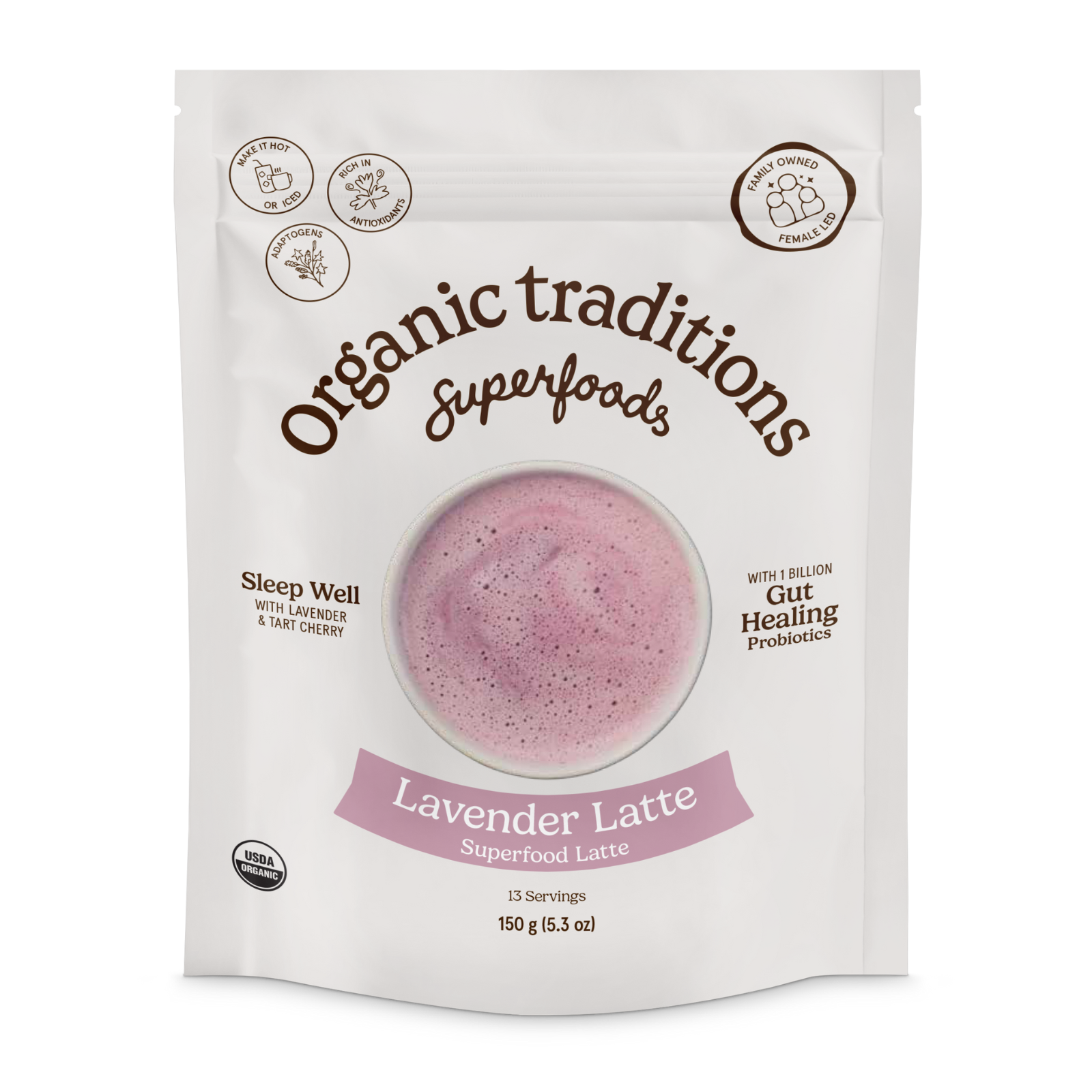 Organic Traditions Superfoods Lavender Latte 150g