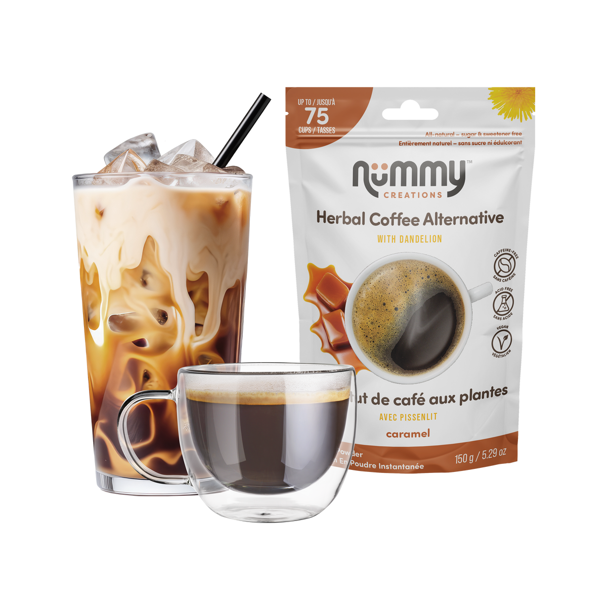 Nummy Creations Caramel Herbal Coffee Alternative 150g