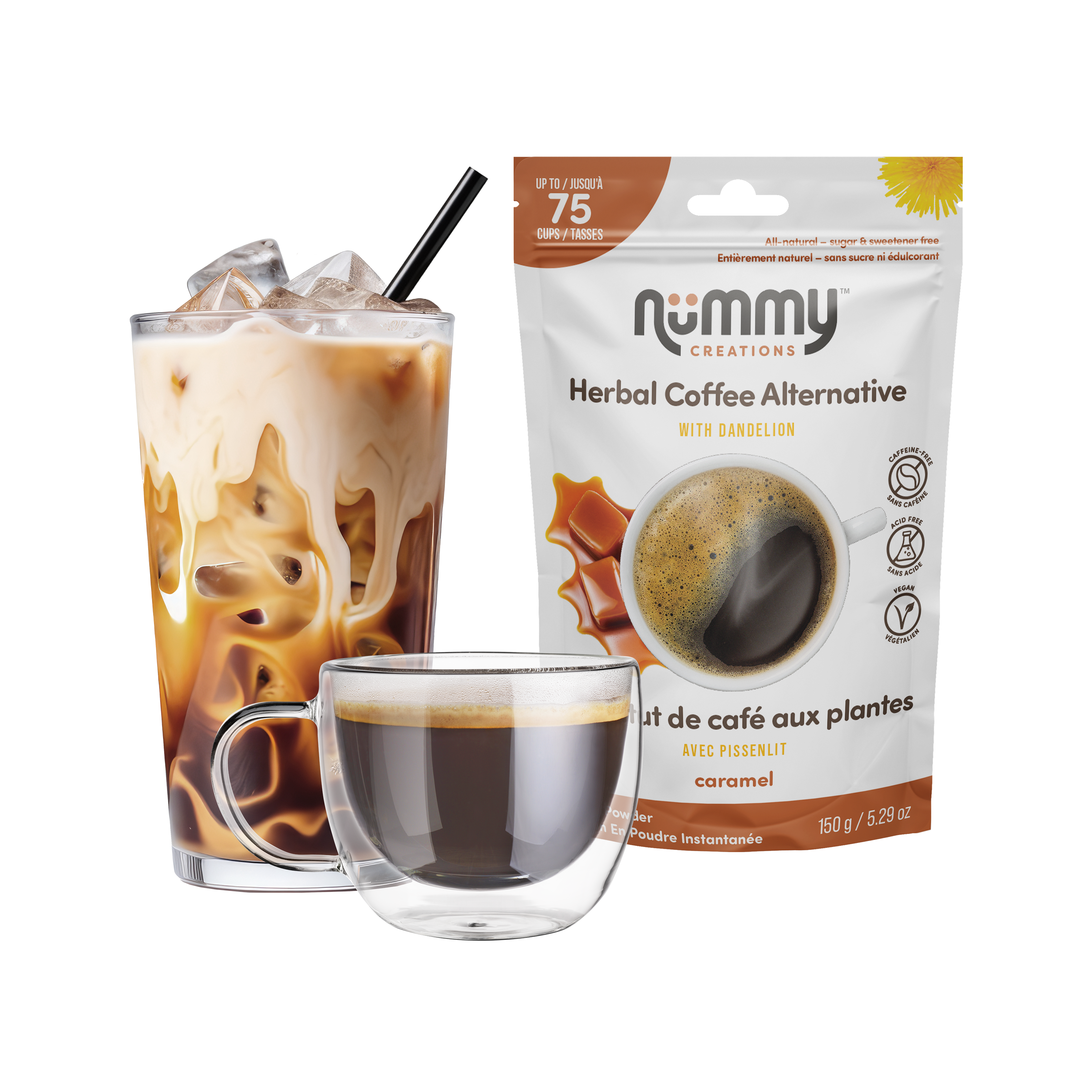 Nummy Creations Caramel Herbal Coffee Alternative 150g
