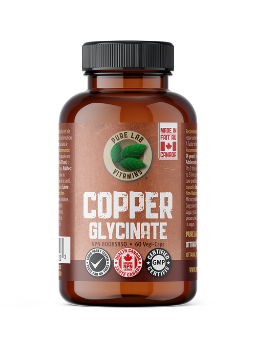 Pure Lab Vitamins Copper Glycinate 60vcap