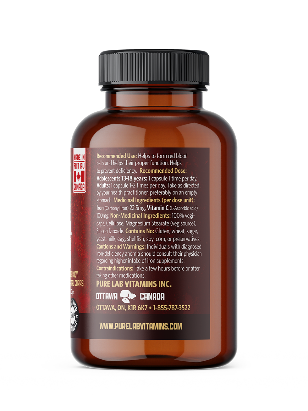 Pure Lab Vitamins Carbonyl Iron 90vcap