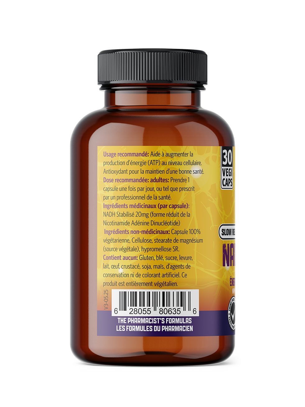 Pure Lab Vitamins Slow Release NADH 20mg 30 vcap