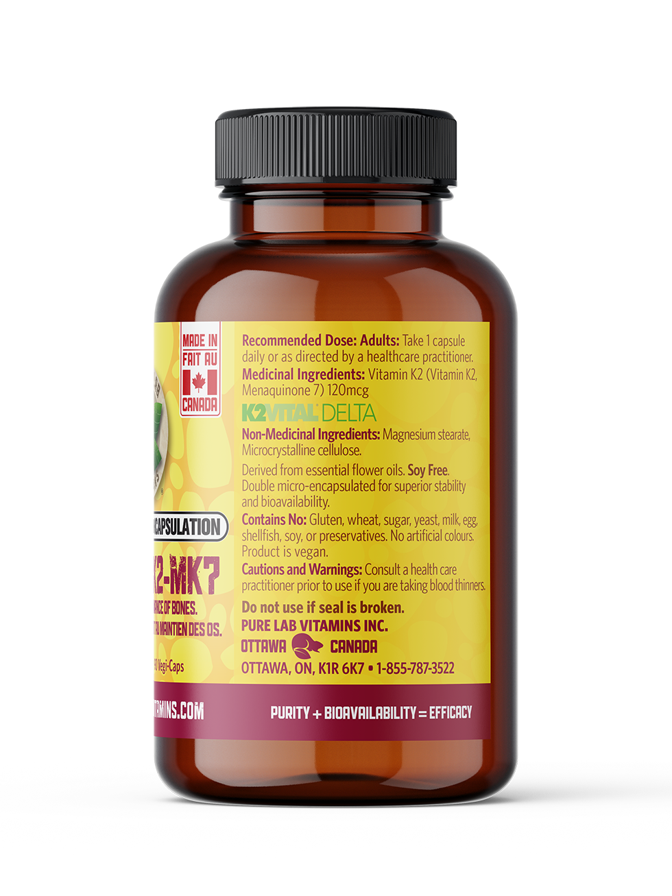 Pure Lab Vitamins Vitamin K2-MK7 30 vcap