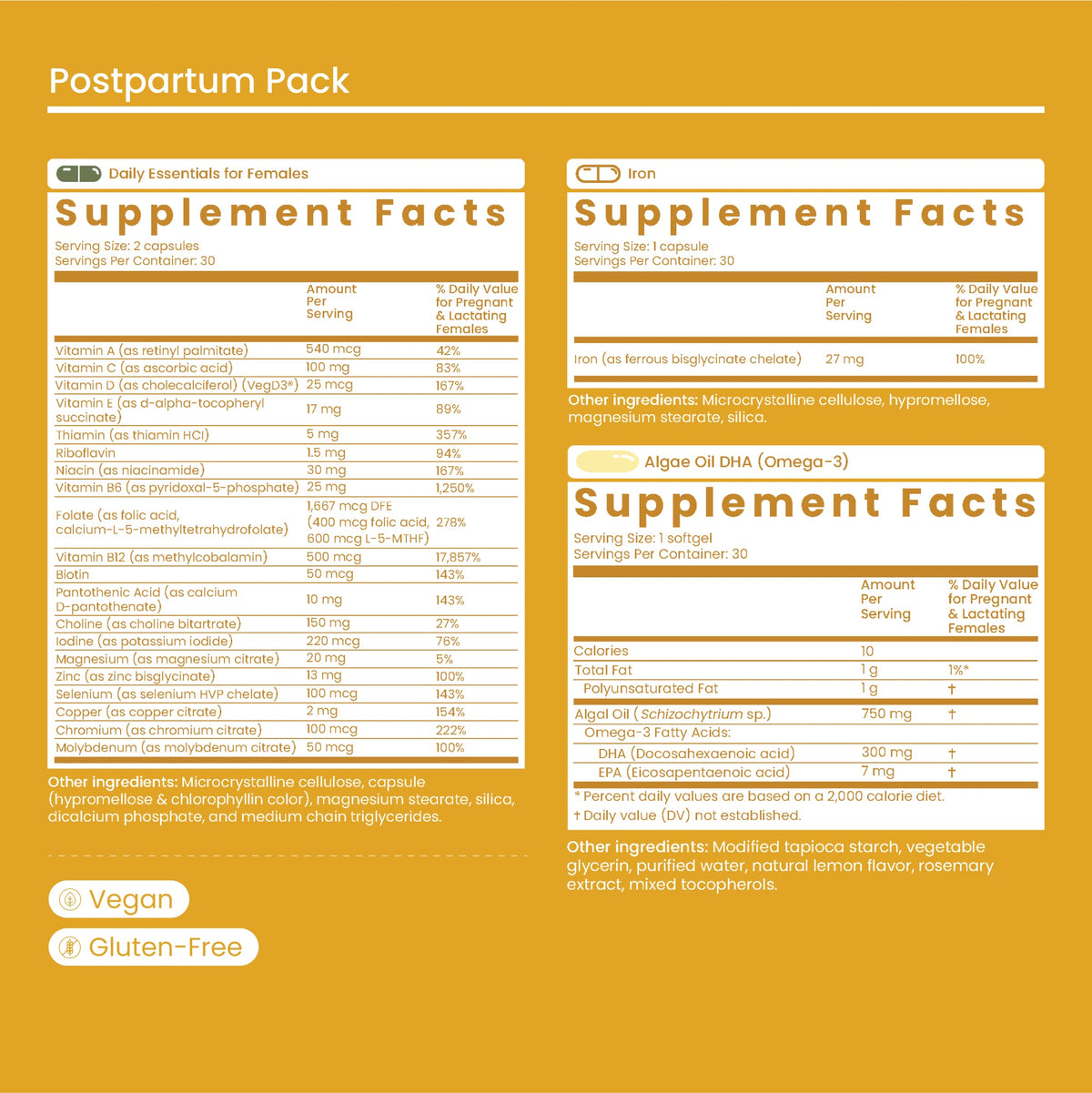 bird & be Postpartum Female Health and Energy Support 30 Packets