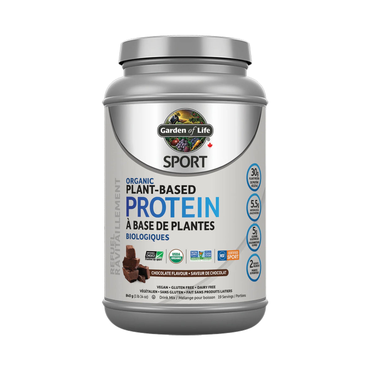 Garden of Life Sport Organic Plant Based Protein Chocolate 840g