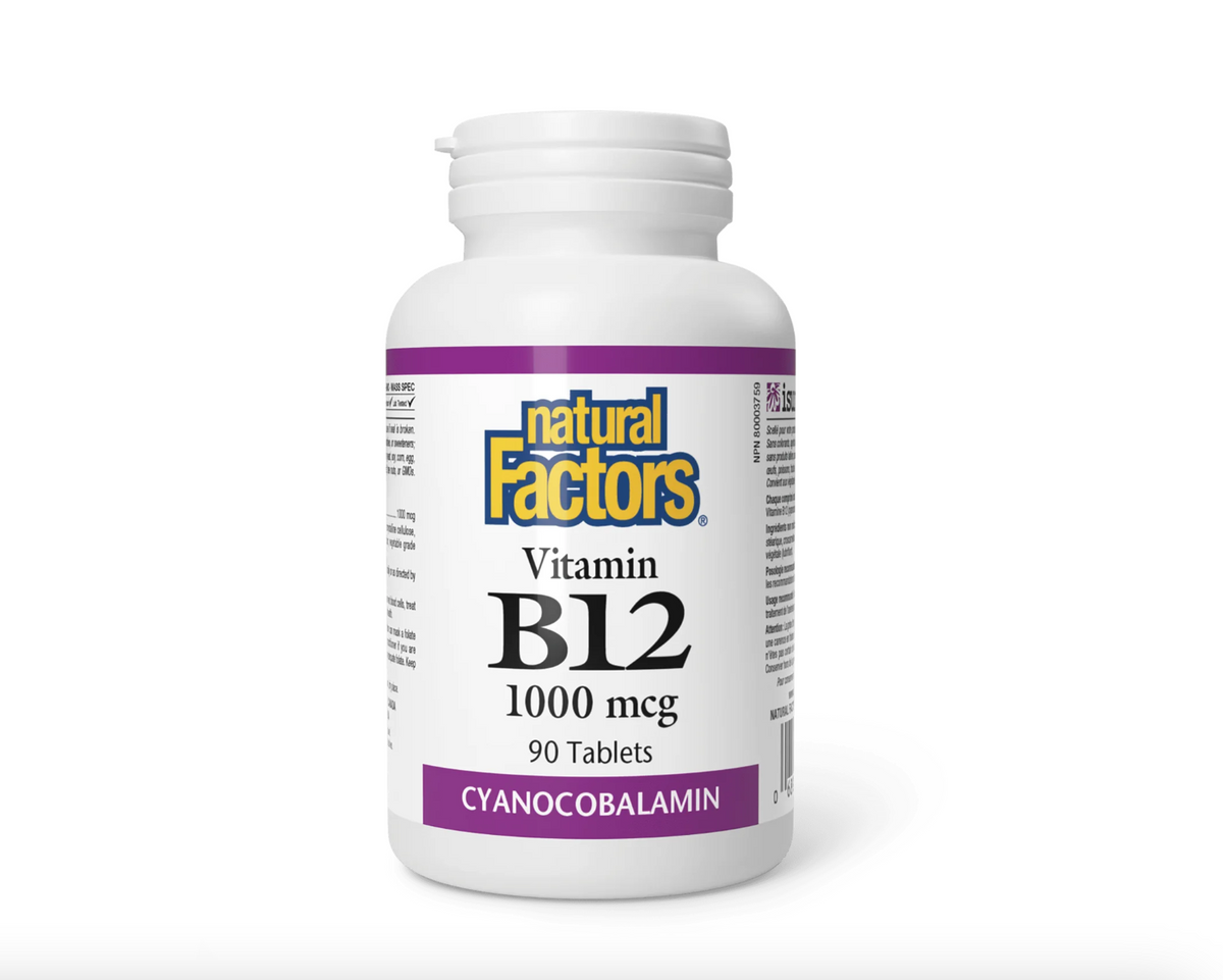 Natural Factors B12 Cyanocobalamin 1000mcg 90tabs