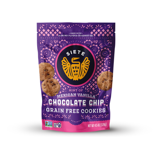 Siete Hint of Mexican Vanilla Chocolate Chip Grain Free Cookies 128g