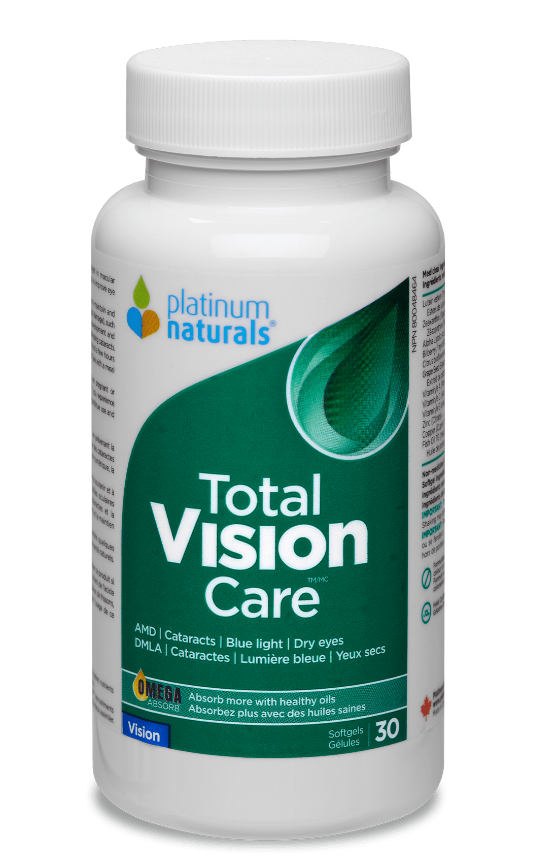 Platinum Naturals Total Vision Care 60 softgels