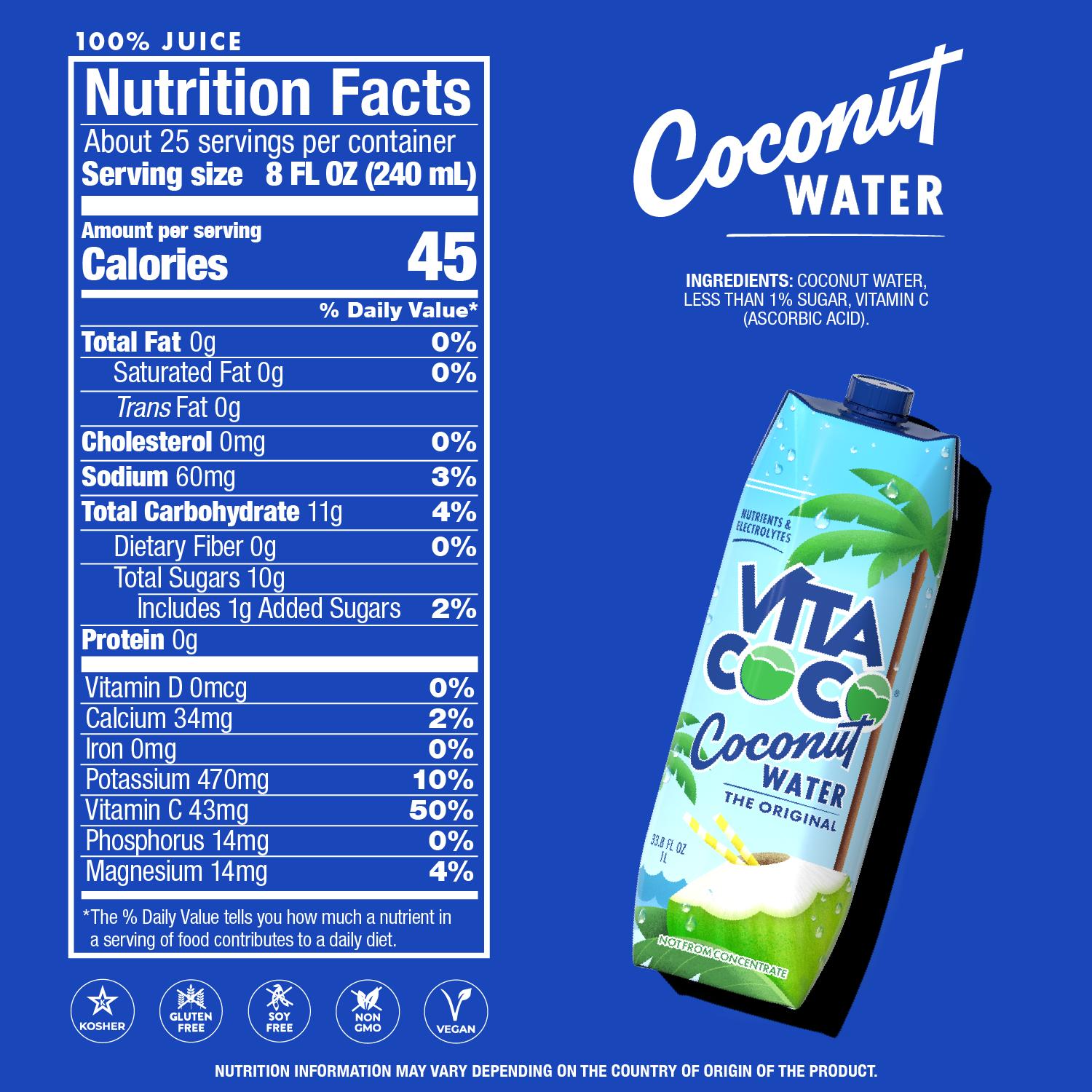 Vita Coco Coconut Water 1L