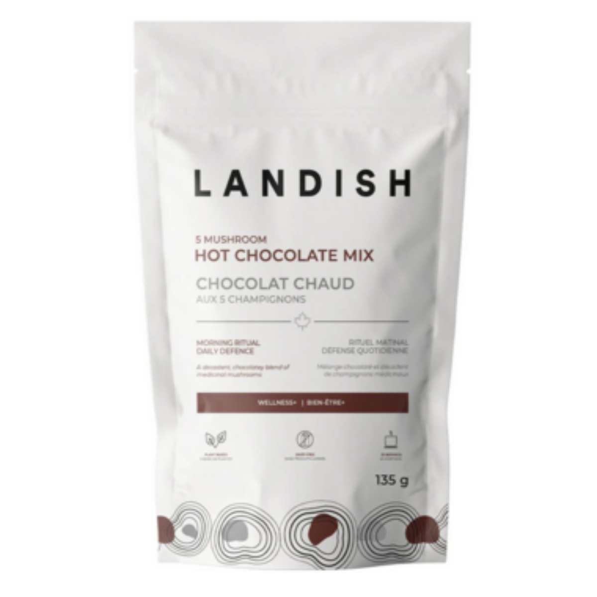 Landish 5 Mushroom Hot Chocolate Mix 20 servings 135g