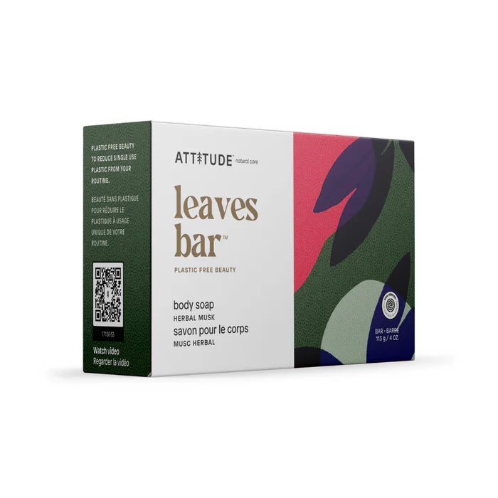 Attitude Leaves Body Soap Bar - Herbal musk - 113g