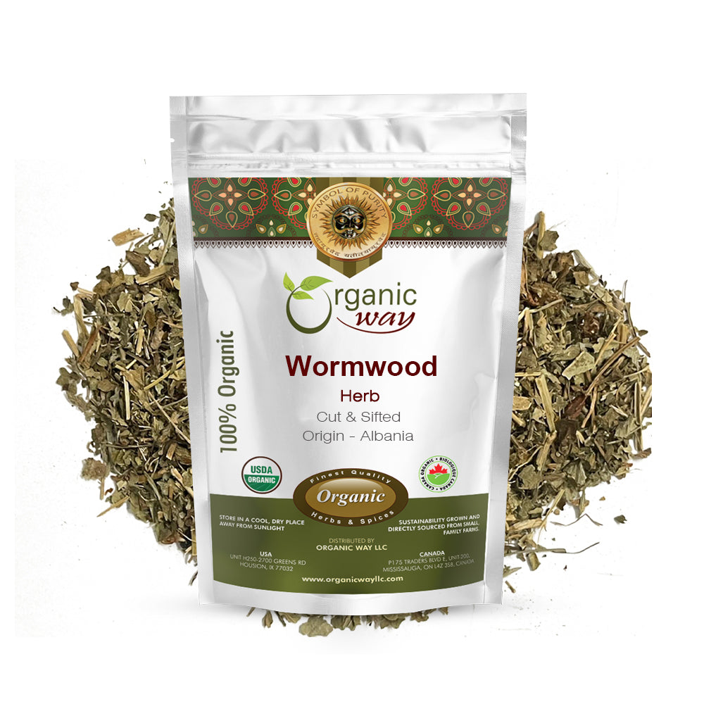 Organic Way Organic Wormwood Herb- Cut & Sifted 1/4lb