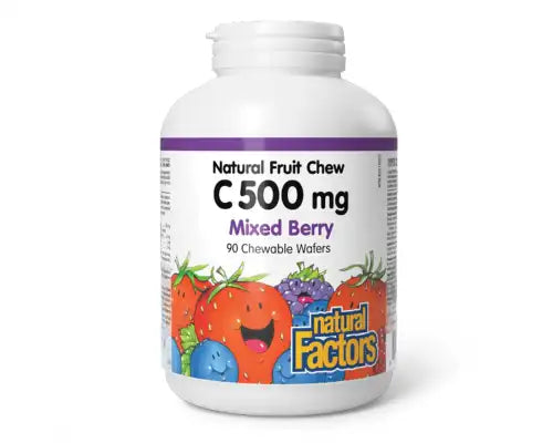 Natural Factors C 500mg- Mixed Berry 90 Chewables
