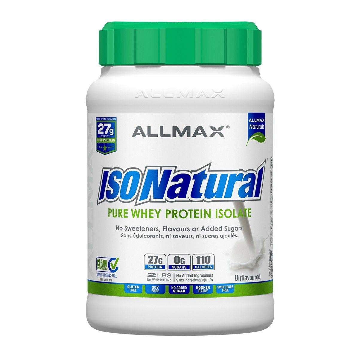 Allmax Isonatural Whey Protein Unflavoured 2lbs