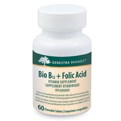 Genestra Bio B12 + Folic Acid 60 chewable tabs