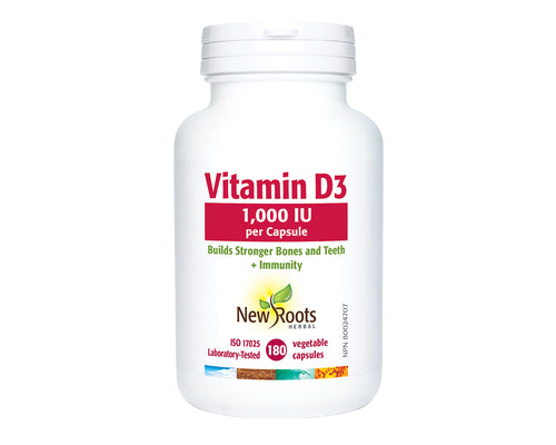 New Roots Vitamin D3 1000IU 180 softgels