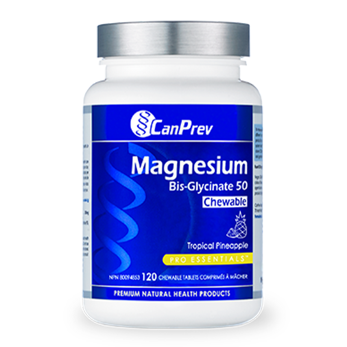 Can Prev Magnesium Bis Glycinate Tropical Pineapple 120 Chewable Tabs