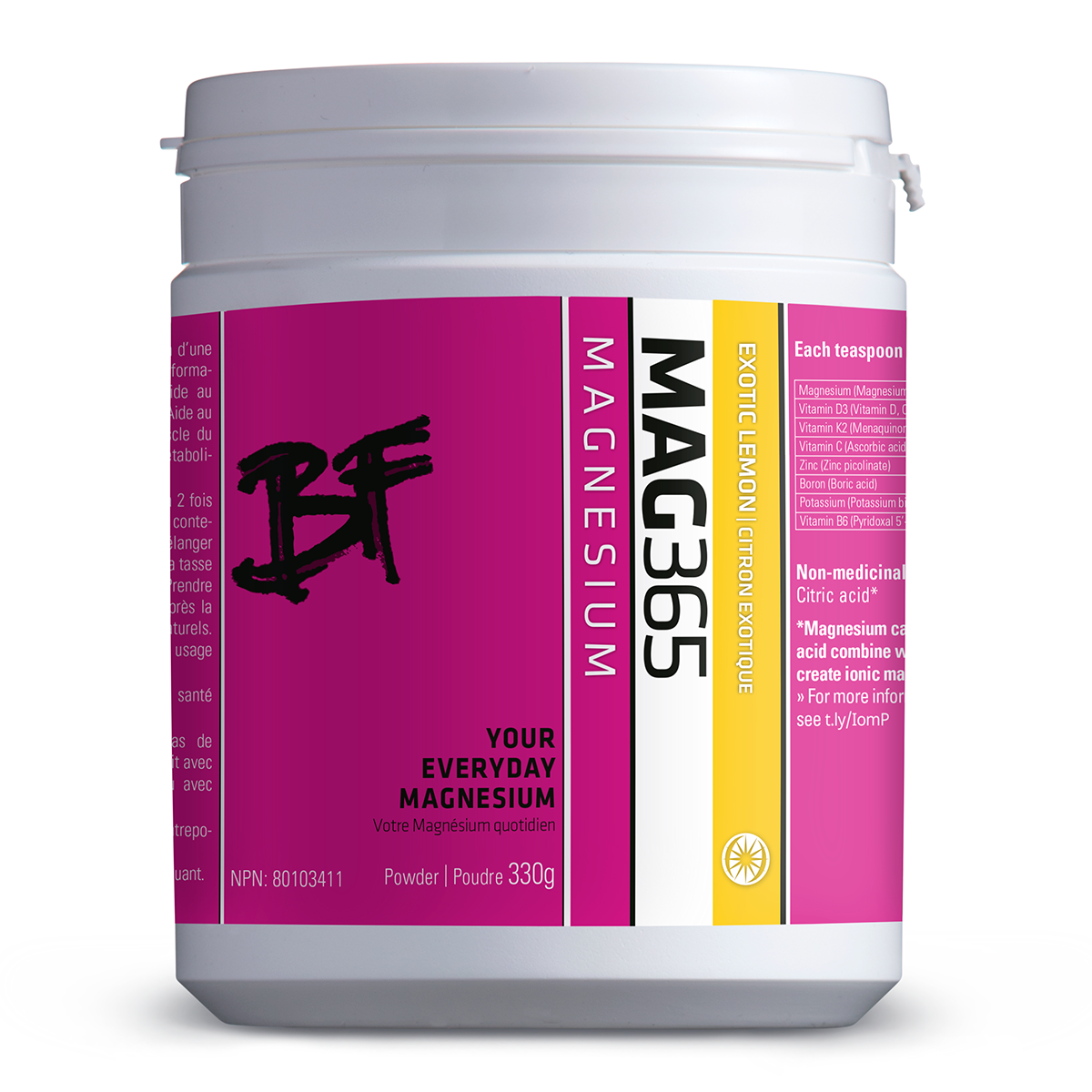 Mag 365 BF Magnesium Exotic Lemon- 330g