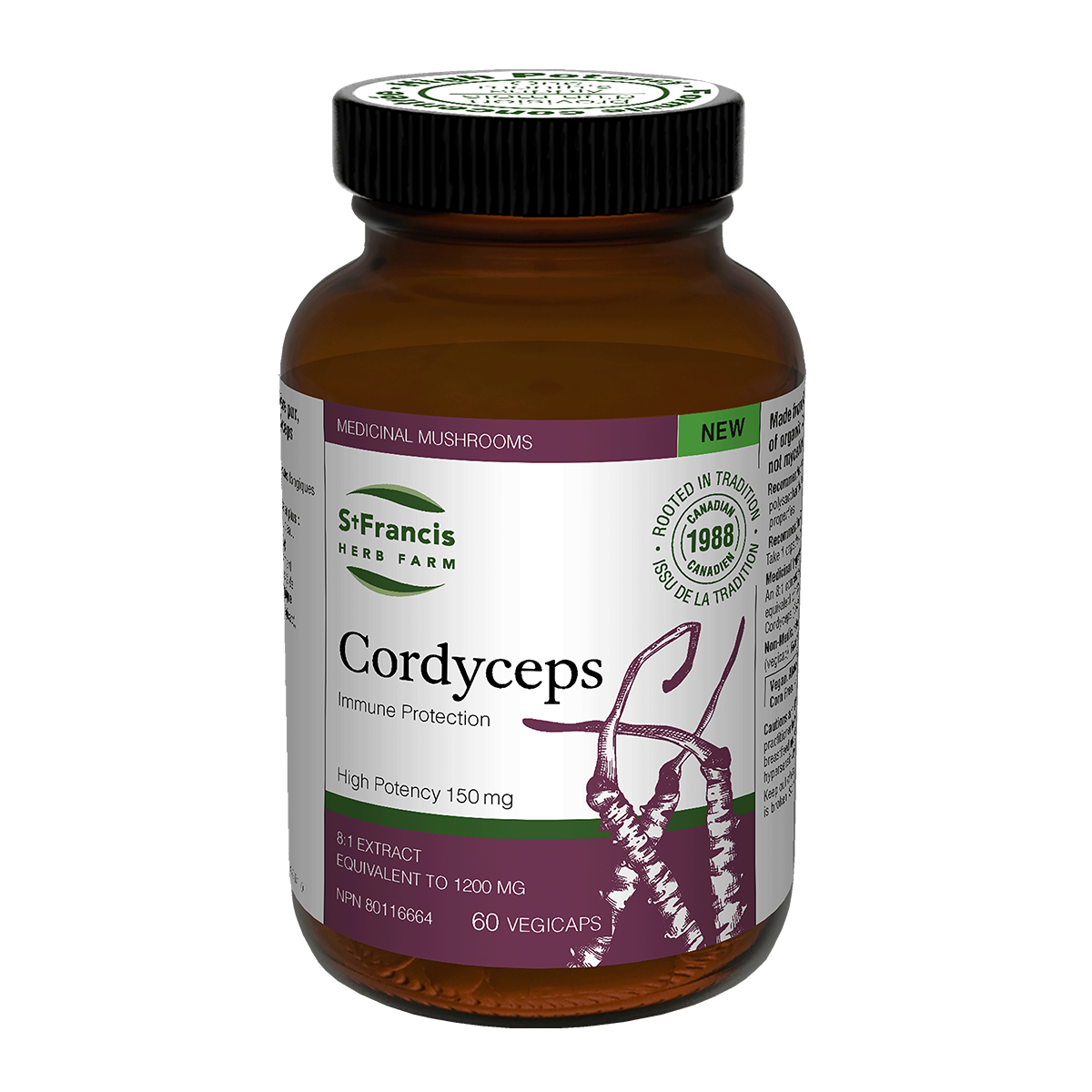 St. Francis Cordyceps 150mg 60 vegicaps