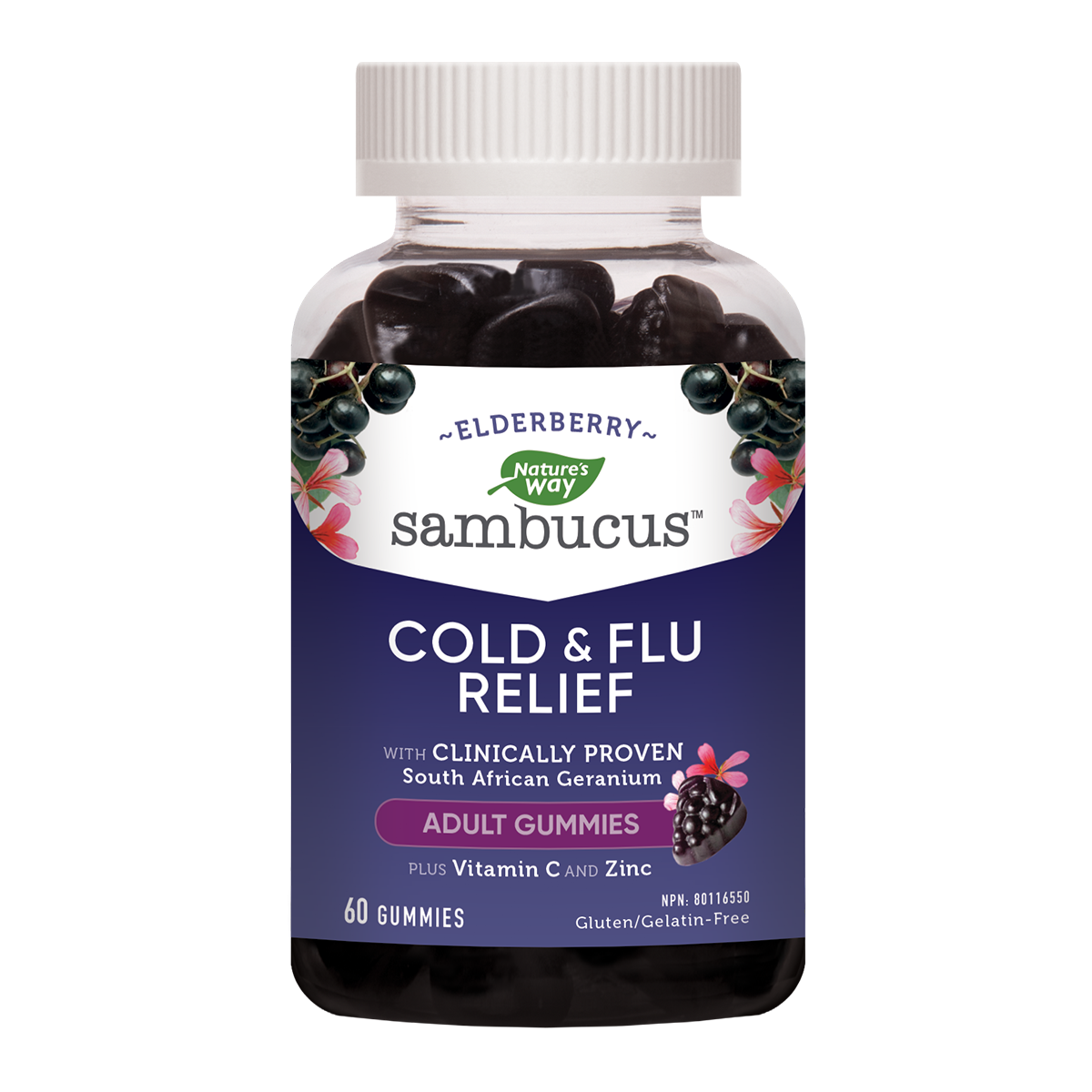 Nature's Way Cold & Flu Relief Adult 60 gummies