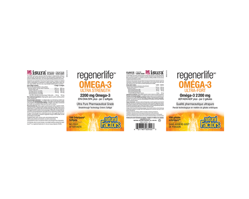 Natural Factors Regenerlife Omega-3 2200mg 150 softgels