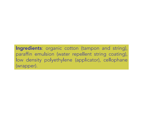 Marlow Organic Cotton Tampons- Light 18 Count
