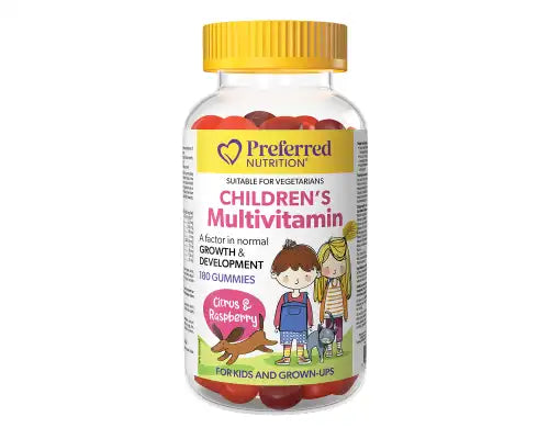 Preferred Nutrition Children's Multivitamin 180 gummies- Citrus &amp; Raspberry