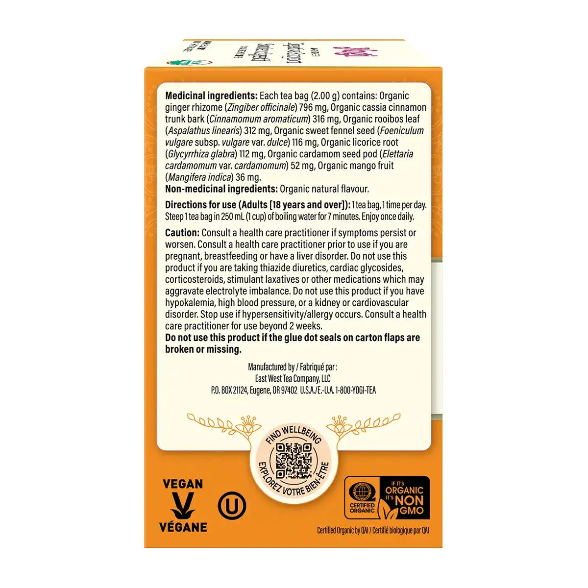 Yogi Mango Ginger Digestive Support 16 Tea Bags