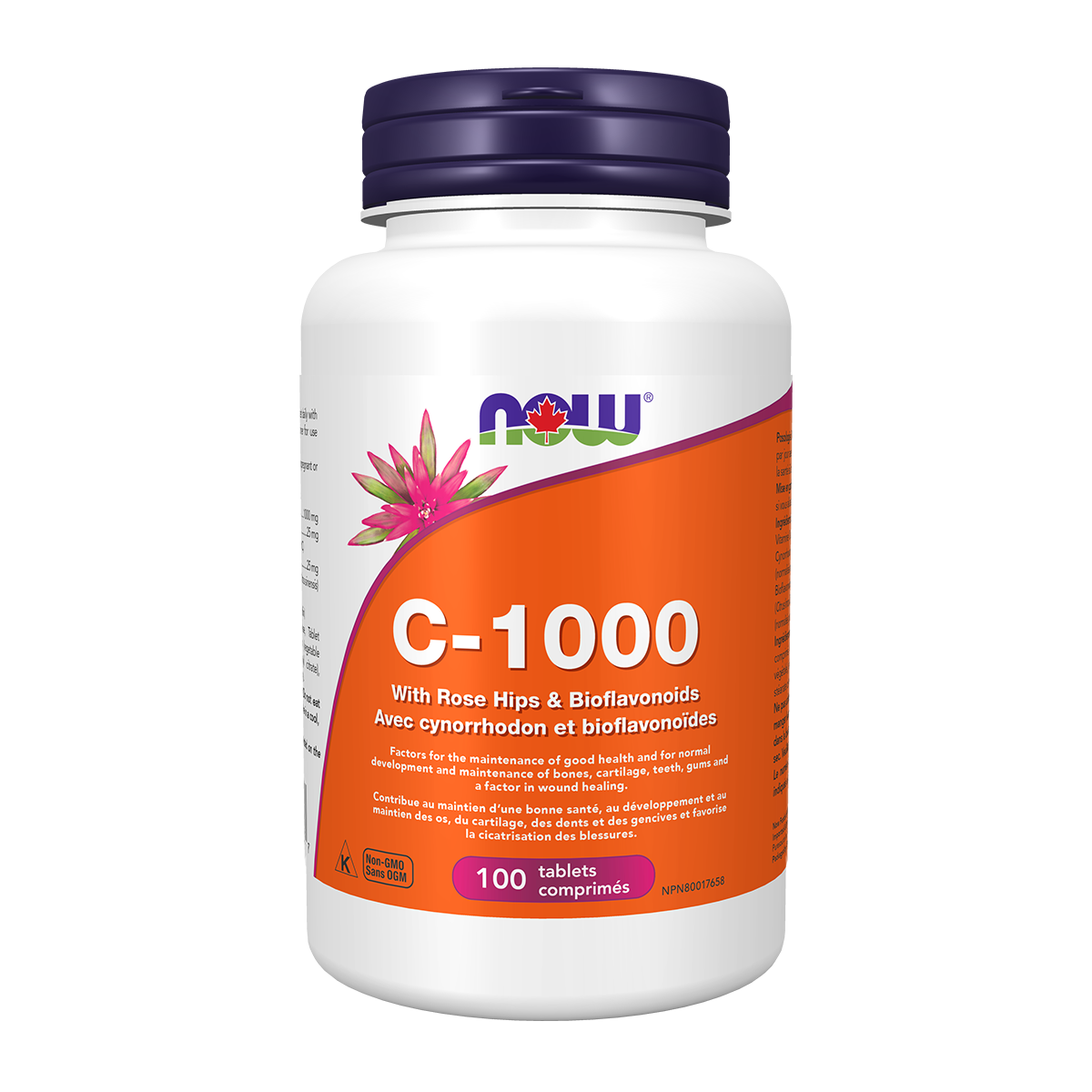 NOW Vitamin C-1000 With Rose Hips and Bioflavanoids 100 tabs