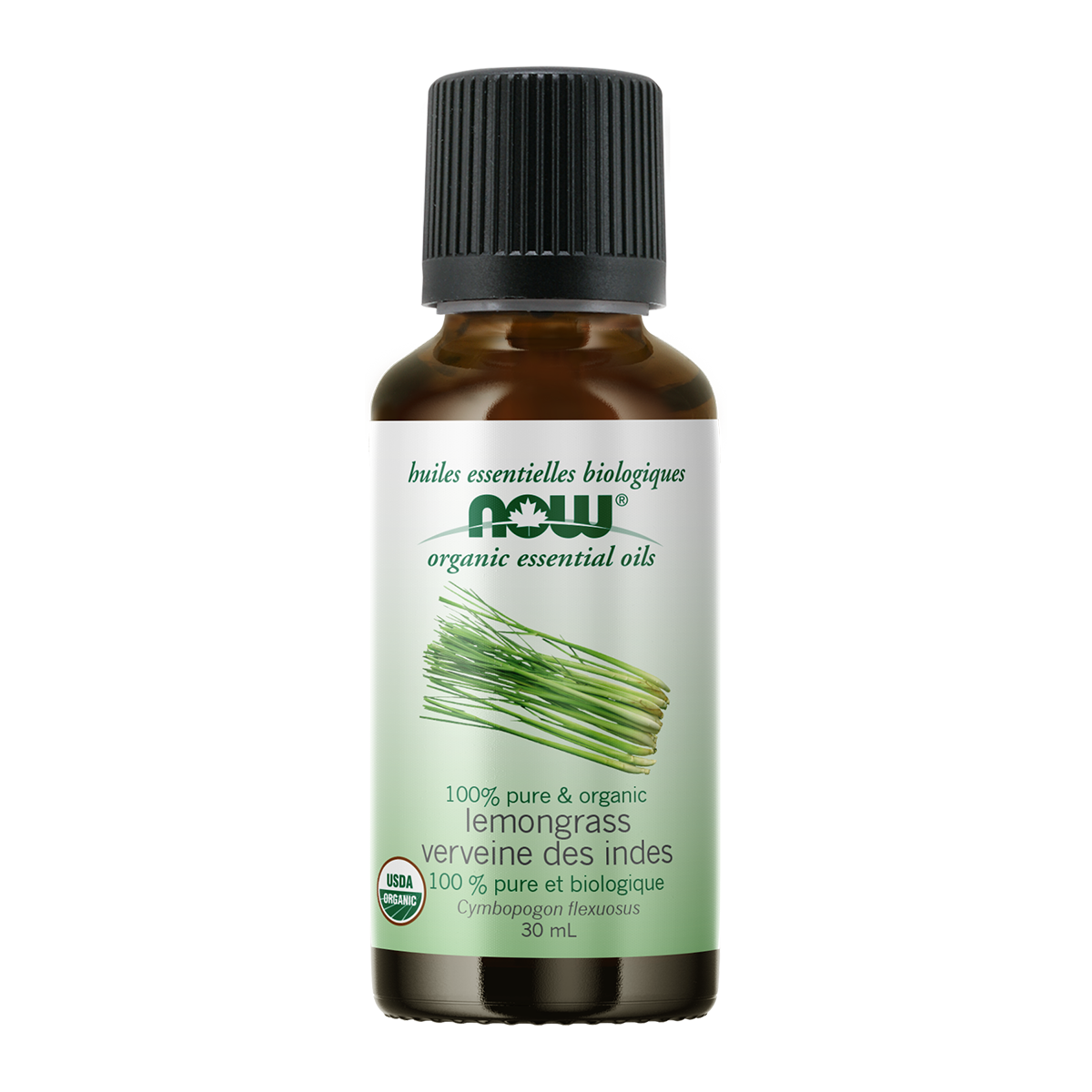 NOW 100% Pure and Organic Lemongrass Essential Oil 30ml