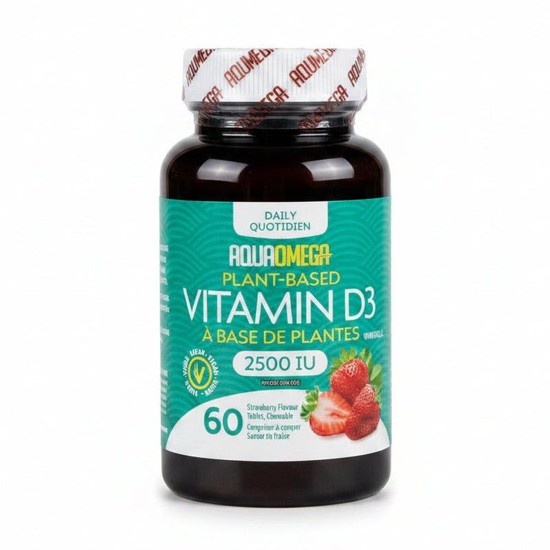 Aqua Omega Vitamin D3 Plant Based 2500 IU 60 chewables