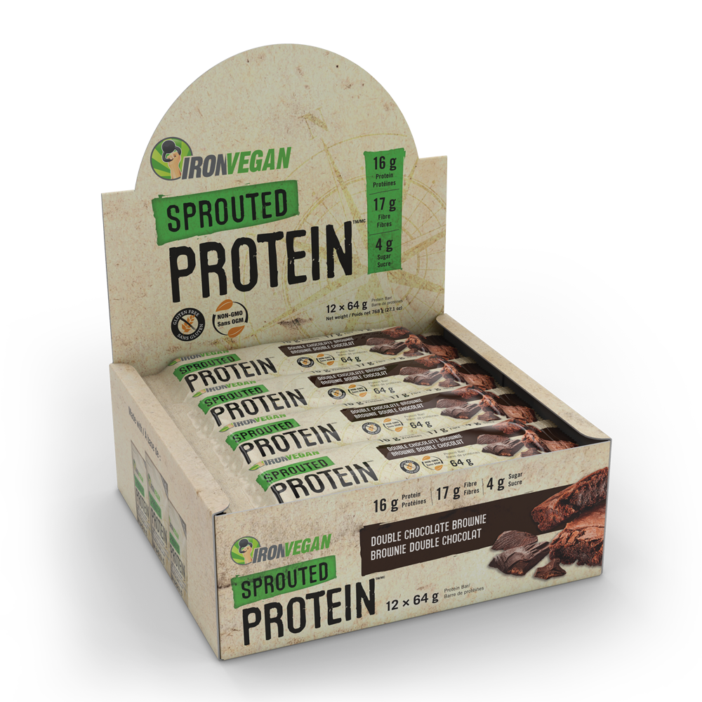 Iron Vegan Protein Bar Double Chocolate Brownie- Box of 12