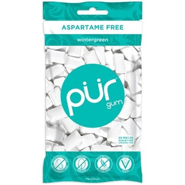 Pur Gum Wintergreen 55 piece bag