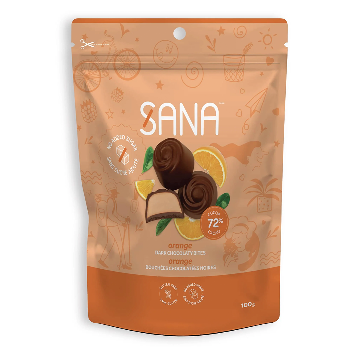 Sana Orange Dark Chocolaty Bites 100g