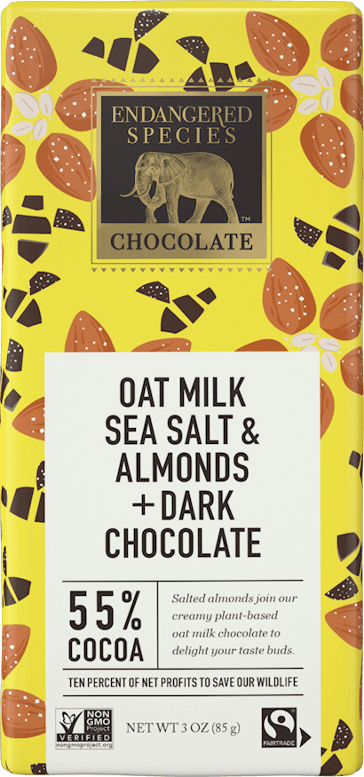 Oat Milk Sea Salt &amp; Almonds + Dark Chocolate 55% Cacao 85g