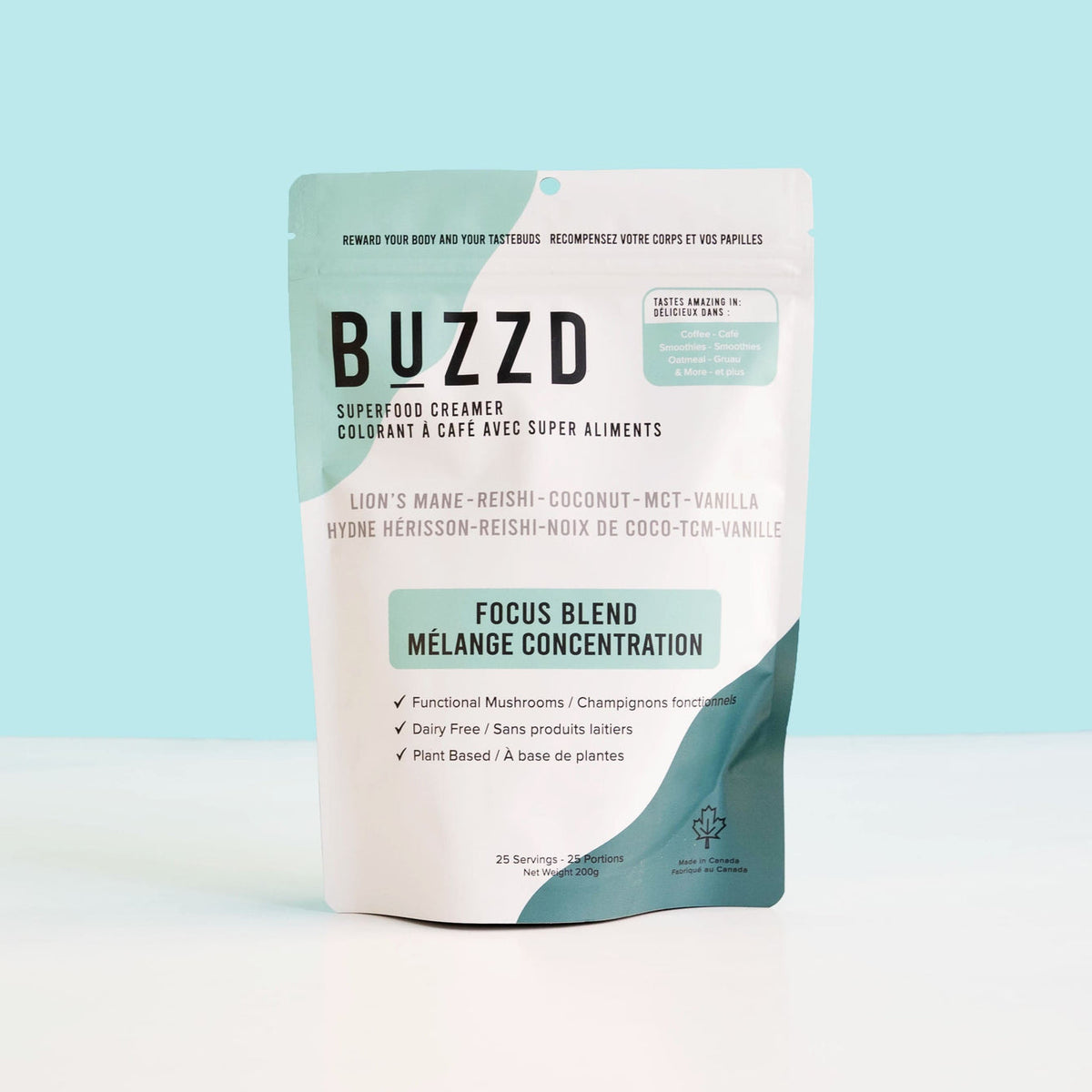 Buzzd Superfood Creamer Focus Blend 25 servings
