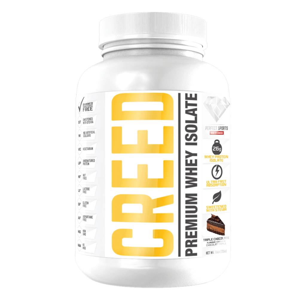 Creed Whey Protein Isolate- triple chocolate 1.6lb