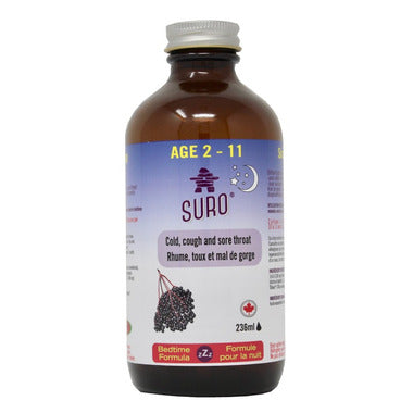 Suro Cold, Cough and Sore Throat Bedtime Formula Ages 2-11 236ml
