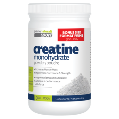 Prairie Naturals Sport Creatine Monohydrate 300 + 100g Powder
