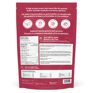 Good Protein High Protein Plant-Based Shake - Peanut Butter and Jelly 470g
