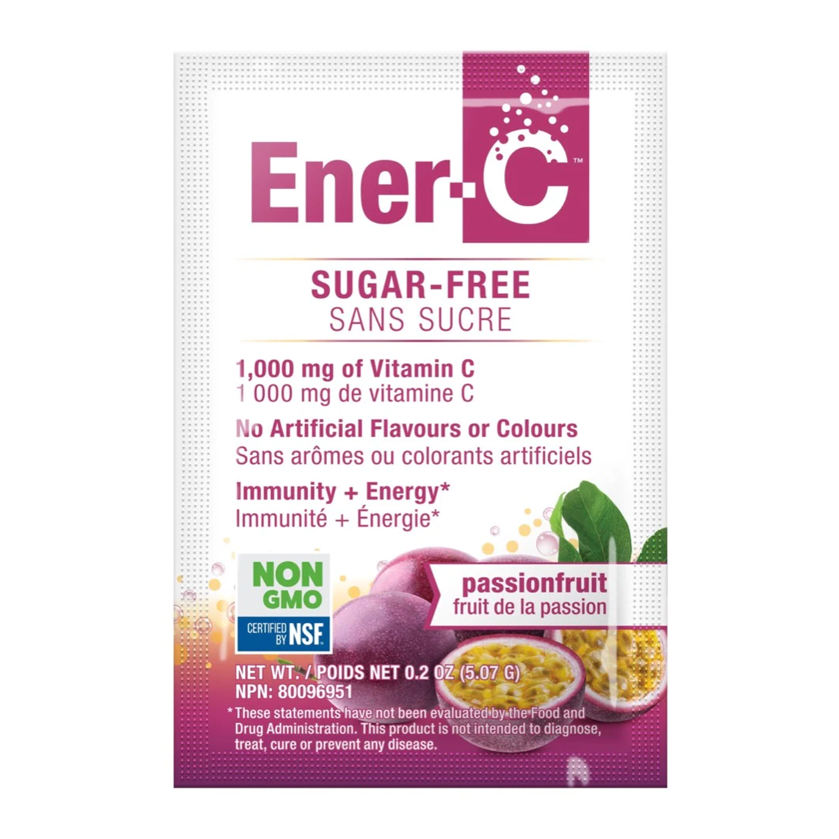 Ener-C Vitamin C 1000mg Passionfruit - Sugar Free 30 packets