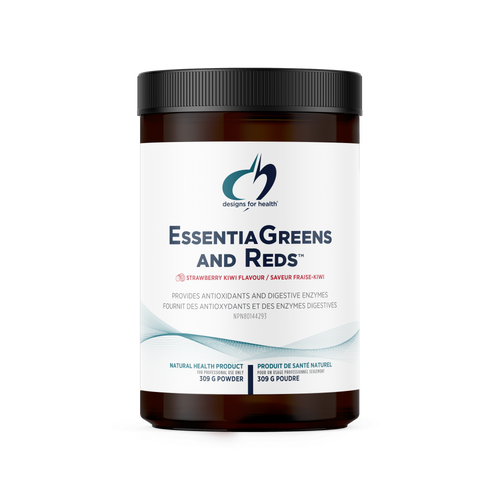 Designs for Health Essentia Greens and Reds Powder- Strawberry Kiwi 309g