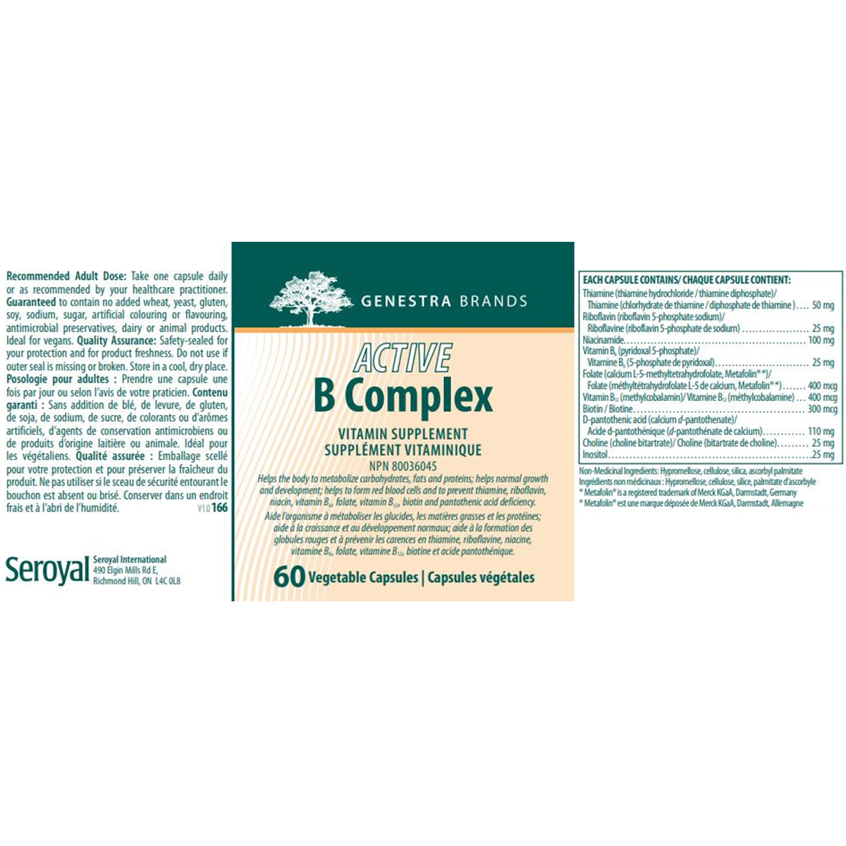 Genestra Active B Complex 60 caps – Wellness Market
